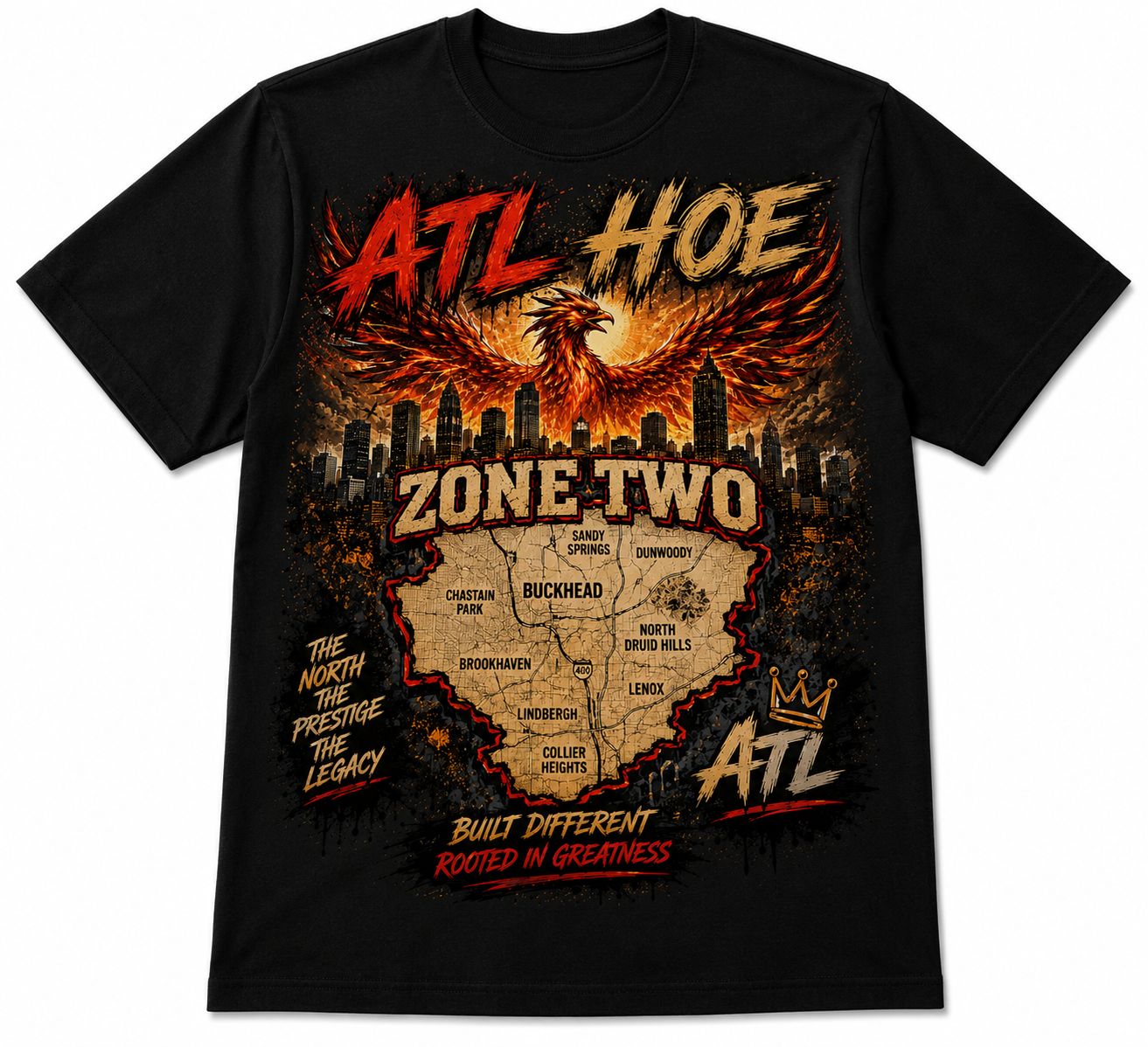 THE "ATL HOE" COLLECTION -Premium Atlanta Zone Series t shirts