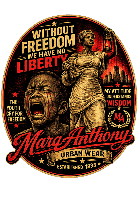 Marq Anthony Urban Wear – Without Freedom We Have No Liberty | Black Edition
Make a bold statement with this powerful Marq Anthony Urban Wear design that blends fashion, culture, and purpose into one unforgettable piece. Set against a premium black backd