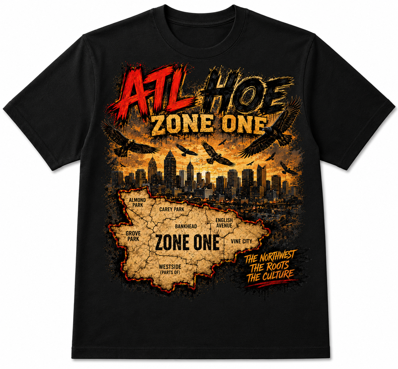 THE "ATL HOE" COLLECTION -Premium Atlanta Zone  Series t shirts