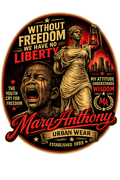Marq Anthony Urban Wear – Without Freedom We Have No Liberty | Black Edition

Make a bold statement with this powerful Marq Anthony Urban Wear design that blends fashion, culture, and purpose into one unforgettable piece. Set against a premium black backd